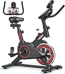 RELIFE REBUILD YOUR LIFE Exercise Bike Stationary for Home Indoor,Cycling Bike with Silent Belt Drive for Home Cardio,Brake Pad Resistance with dju...