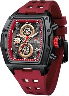 Men Watches Unique Wrist Watches (Chronograph/Waterproof/Luminous/Calendar) Soft Silicon Band Fashion Watches for Men