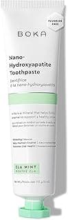 Boka Fluoride Free Toothpaste, Nano Hydroxyapatite Toothpaste, Appropriate for Sensitive Teeth - for Adult Oral Care - Ela Mint Flavor, 4 Fl Oz 1Pk US Manufactured