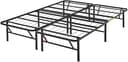 Amazon Basics Bed Frame with Ample Underbed Storage, Foldable Metal Platform, Sturdy Steel, No Box Spring Needed, 14 inches High, Noise-Free Suppor...