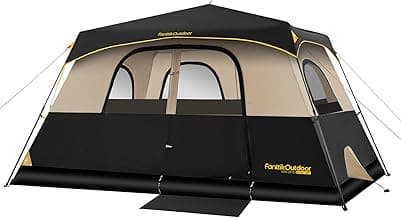 FanttikOutdoor Camping Tent 4/6/8/10 Person Instant Cabin Tent Setup in 60 Seconds with Rainfly & Windproof Portable with Carry Bag for Family Camp...