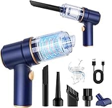 KMM Handheld Car Vacuum Cleaner, 9000Pa Vacuum Cleaner and Air Duster, 120W High Power Hand Held Vacuum with LED Light and Multi-Nozzles for Car, H...