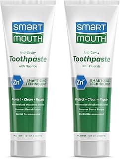 SmartMouth Premium Zinc Ion Toothpaste - Whitening - with Fluoride - Refreshing, Anti-Cavity Toothpaste for Adults - Strengthens Enamel - Mild Mint...
