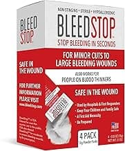 BleedStop™ First Aid Powder for Blood Clotting, Trauma Kit, Blood Thinner Patients, Camping Safety, and Survival Equipment for Moderate to Severe B...