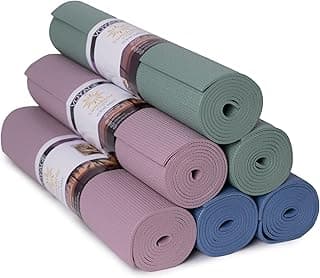 Sunshine Yoga Voyage Yoga Mat, 6 Pack, 72" x 24" Professional Studio and Gym Bulk Yoga Mats, 5mm Thick, Durable, Anti-Tear, Non Slip Fitness and Ex...