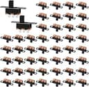 50PCS Slide Switch, Spdt 1p2t 2 Position Mini Micro Toggle Switch, Micro Switches on Off, (Ss12f15) 5mm 3 Pin Vertical Panel Mount for PCB Electronic Projects