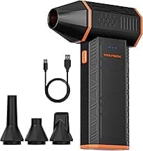WOLFBOX MF50 Compressed Air Duster-110000RPM Super Power Electric Air Duster, 3-Gear Adjustable Mini Blower with Fast Charging, Dust Blower for Com...
