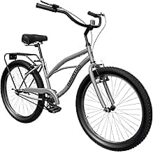 Betterland Beach Cruiser Bike, 24/26 inch Commuter Bicycle for Adult Men and Women, Comfortable City Bikes with Rear Rack or Basket