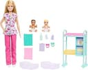 Careers Baby Doctor Playset with Blonde Fashion Doll, 2 Baby Dolls, Exam Table & Accessories
