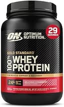 Optimum Nutrition Gold Standard 100% Whey Protein Powder, Delicious Strawberry, 2 Pound (Packaging May Vary)