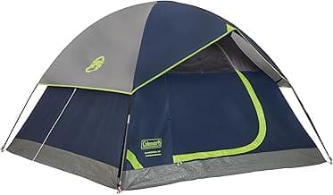 Coleman Sundome Camping Tent with Rainfly, 2/3/4/6 Person Tent Sets Up in 10 Mins, Weatherproof Shelter for Camping, Festivals, Backyard, Sleepover...
