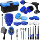 TTRCB 27Pcs Car Detailing Kit, Car Cleaning Kit, Car Detailing Brush Set, Drill Brush Set, Car Detailing Brushes, Car Wash Kit, Car Accessories, Ca...