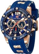 Men Watches Unique Casual Wrist Watches (Chronograph/Waterproof/Luminous/Calendar/24 Hours) Silicon Band Fashion Watches for Men