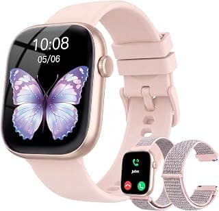 Smart Watch for Women, Bluetooth Answer/Make Calls, 1.83"HD Screen, 2 Bands | IP67 Waterproof Fitness Tracker, Heart Rate/Sleep Monitor, DIY Dial, ...