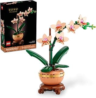 Botanicals Mini Orchid Building Set - Artificial, for Home Decor, Adults Ages 18+ - Gift for Birthdays - Indoor Plant Decorations for Table, Desk, ...