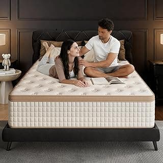 MOOA King Mattress, 12 inch King Size Memory Foam Mattress for Back Neck Pain Relief, Fiberglass Free, Medium Firm Hybrid Mattress in a Box, CertiP...