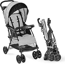 Kolcraft Cloud Plus Lightweight Umbrella Stroller for Toddlers with Reclining Seat, Large Storage Basket, Canopy, Infant & Parent Trays, Compact Fo...
