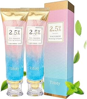 2pcs Niacinamide Whitening Toothpaste, 2.5% Niacinamide Intensive Whitening Toothpaste with Natural Gentle Care Deep Stain Removal Clean Mint Flavo...