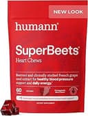 Humann SuperBeets Heart Chews, Nitric Oxide and Blood Pressure Support, Grape Seed Extract & Non-GMO Beet Root Powder Energy Supplement, Pomegranat...