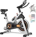 YOSUDA Exercise Bike, Brake Pad Stationary Bike for Home with Exclusive App, Magnetic Indoor Cycling Bike with 300 lb Weight Capacity, Low Noise, T...