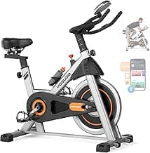 YOSUDA Exercise Bike, Brake Pad Stationary Bike for Home with Exclusive App, Magnetic Indoor Cycling Bike with 300 lb Weight Capacity, Low Noise, T...