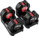Upgraded Adjustable Dumbbell Set of 2 (52.5 lbs/25 lbs), 15/9 Weights Dumbbell Set, Quick Adjustable Dumbbells For Men and Women Home Gym Workout w...