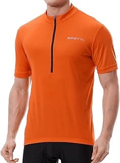 Men's Cycling Bike Jersey Short Sleeve with 3 Rear Pockets- Moisture Wicking, Breathable, Quick Dry Biking Shirt