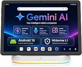 Jeazans 2026 Upgraded Android 16 Tablet with 64GB+1TB Expand, 10.1 inch Tablet with 8-Core, Dock Station, Gemini Ai, WiFi 6, Bluetooth 5.4, 3-Year ...
