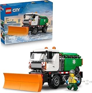 City Snowplow Truck Building Toy for Kids - Pretend Play Vehicle for Boys & Girls, Ages 5+ - Toy Truck W/Movable Plow & Driver Minifigure - Gift Id...