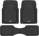 Motor Trend FlexTough Floor Mats for Cars, Black Deep Dish All-Weather Car Mats, Waterproof Trim-to Fit Automotive Floor Mats for Cars Trucks SUV, ...