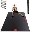 HAPBEAR Extra Large Exercise Mat-7'x5'/6'x8'/6'x9'/6'x10'/6'x12'x8mm(1/3 inch),Non-Slip, Ultra Durable, Thick Workout Mats for Home Gym Flooring Ca...