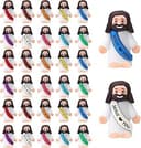 30PCS Little Jesus Figures, Mini Jesus Figurines in Bulk, Multicolor Tiny Jesus Figures, Miniature Figurines to Hide and Seek Religious Gifts for E...