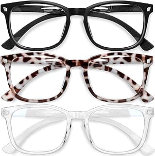 Gaoye Stylish Blue Light Glasses for Woman - Computer Glasses for Blue Light Blocking - Lightweight Frames - 3 pack