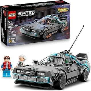 Speed Champions Time Machine from Back to The Future Building Toy for Kids - Pretend Play & Display Car Toy W/2 Build Modes for Boys & Girls, Ages ...