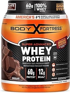Body Fortress 100% Whey, Premium Protein Powder, Chocolate, 1.78lbs
