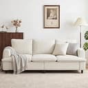 GRUSIGN 3 Seater Couch, 83" Comfy Corduroy Sofa with Deep Seat, Modern Sofa Couch for Living Room, Office, Bedroom, Apartment (Pillows not Included)