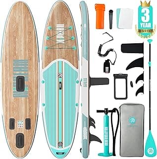 Niphean Inflatable Stand Up Paddle Board with SUP Accessories, Anti-Slip EVA Deck, 10’6’’ Inflatable Paddle Boards for Adults & Youth of All Skill ...