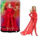 Signature Doll, Kylie Minogue Posable Collectible in “Padam Padam” Music Video Outfit with Red Bodysuit, Chiffon Cape and Lace-Up Boots