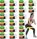 100 PCS Bulk Resistance Bands Latex, Loop Exercise Bands Set for Gym Members Sports Class Students Gift, 5 Pieces Each Set with Storage Bag, Fitnes...