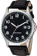 Men's Easy to Read 42mm Leather Band Analog Watch