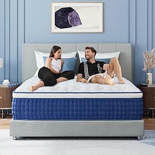 King Size Mattress 14 Inch King Hybrid Mattress in a Box, Individual Pocket Springs for Motion Isolation & Pressure Relief, Enhanced Edge Support, ...