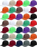 36 Pack Blank Baseball Cap Bulk Adjustable Back Strap Sublimation Hats Plain Unisex Trucker Hat for Men Women