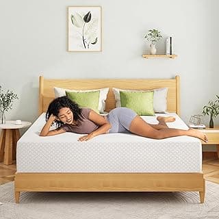 EGOHOME 10 Inch Queen Mattress, Memory Foam Mattress in a Box with Cooling Green Tea Gel, Relieve Pressure with Medium Firm Support, CertiPUR-US Ce...