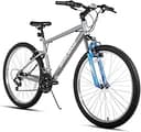 HILAND 26 27 Inch Mountain Bike, Mens Womens MTB with 18 Speeds, High-Tensile Steel Frame, V Brake, Hardtail Bicycle for Adults