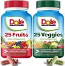 Dole Daily Fruits and Veggies Supplement - Whole Food Plant-Based Nutrition with 25 Fruits + 25 Vegetables, 12 Essential Vitamins & Minerals, Antio...