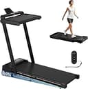 Foldable Treadmill with Incline Treadmill with Home Removable Desk Workstation 3 in 1 Folding Small Compact Walking Treadmills 300 Lbs Capacity for...