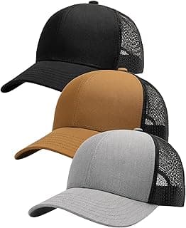 Mens Trucker Hat Structured Mesh Baseball Cap Adjustable Classic Mens Hat