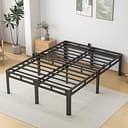 NKZ King Size Bed Frame 20 Inch, Metal Bed Frame & Box Spring 2 in 1 Platform with Round Corner Legs, 4000lbs Weight Capacity Reinforced Metal Fram...