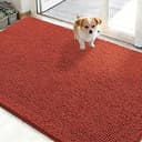 OLANLY Dog Door Mat for Muddy Paws 48x30, Absorbs Moisture and Dirt, Absorbent Non-Slip Washable Doormat, Quick Dry Chenille Mud Mat for Dogs, Entr...
